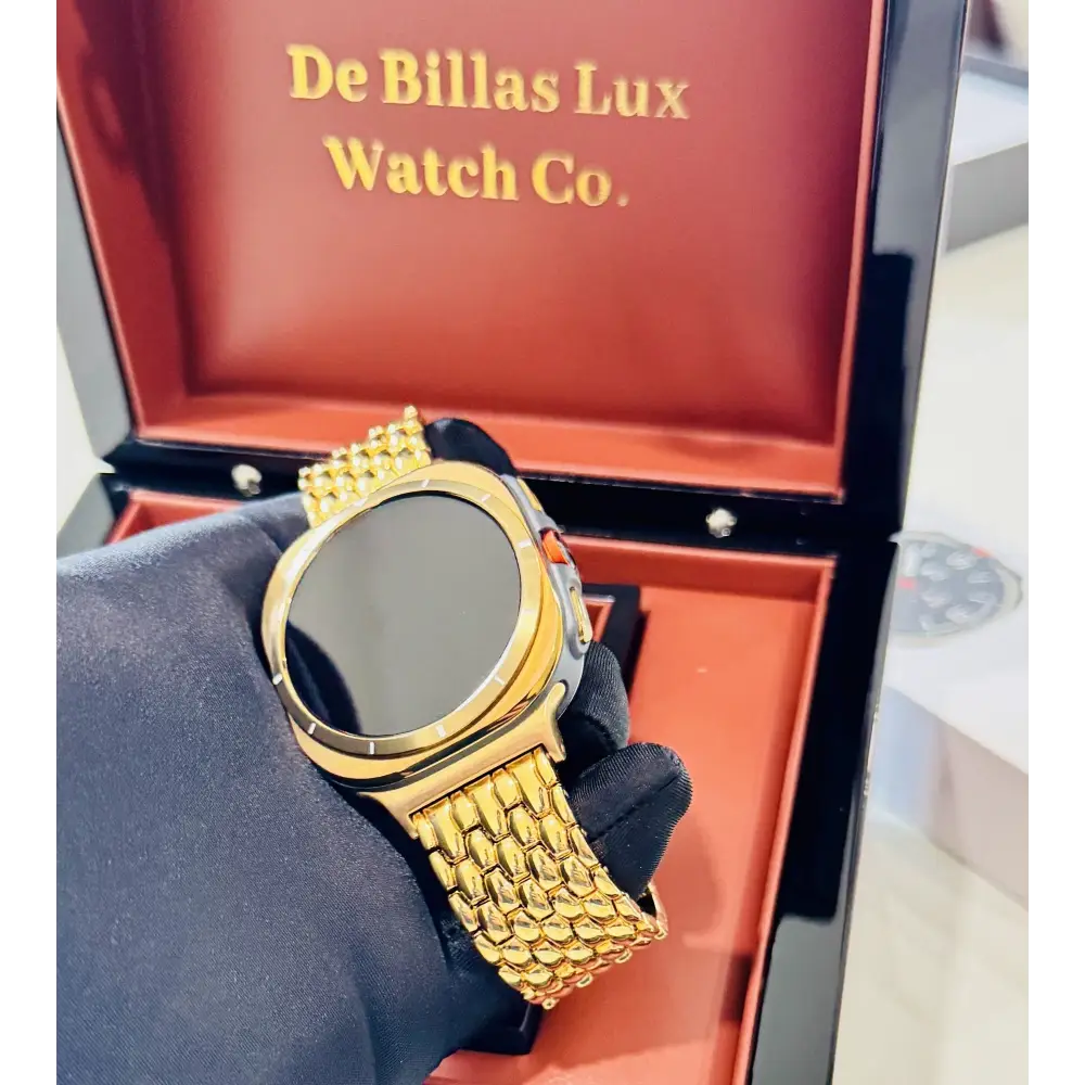 Custom Gold Samsung Galaxy Watch ULTRA 24k Gold Link Band