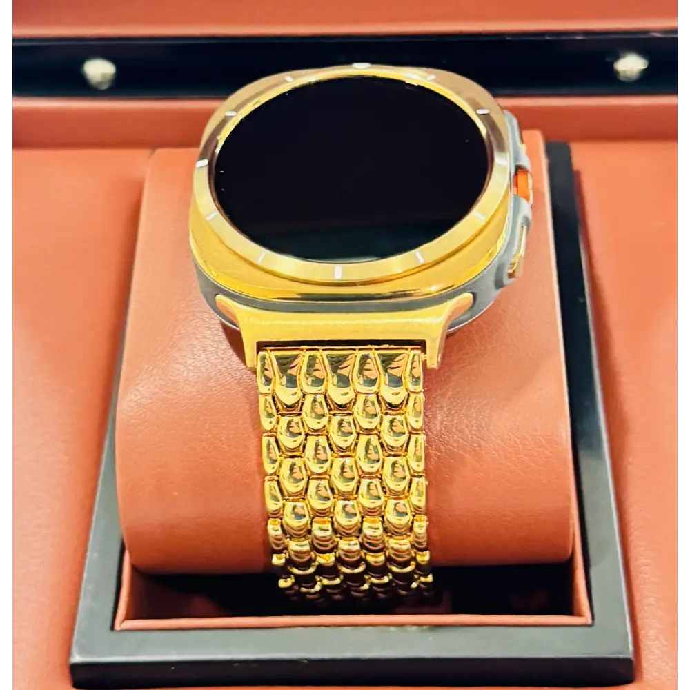 Custom Gold Samsung Galaxy Watch ULTRA 24k Gold Link Band