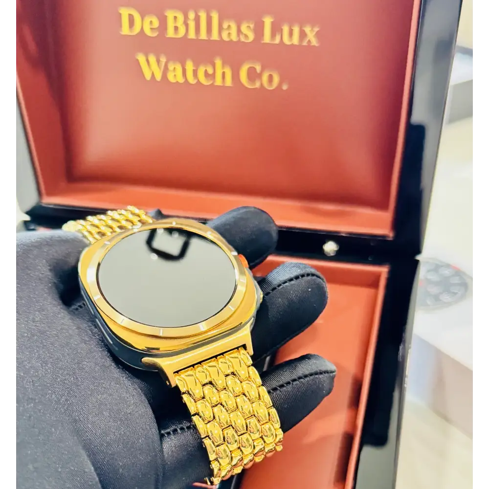 Custom Gold Samsung Galaxy Watch ULTRA 24k Gold Link Band