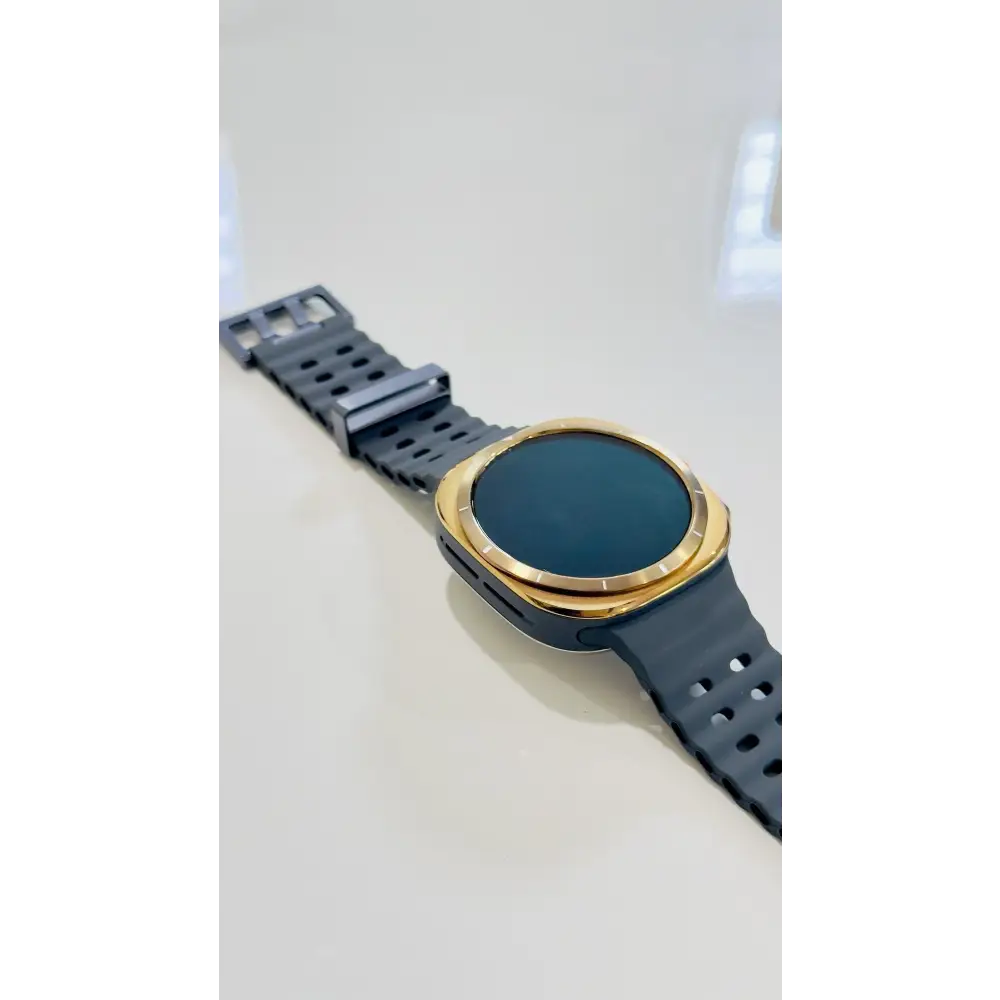Custom Gold Samsung Galaxy Watch ULTRA Black Band