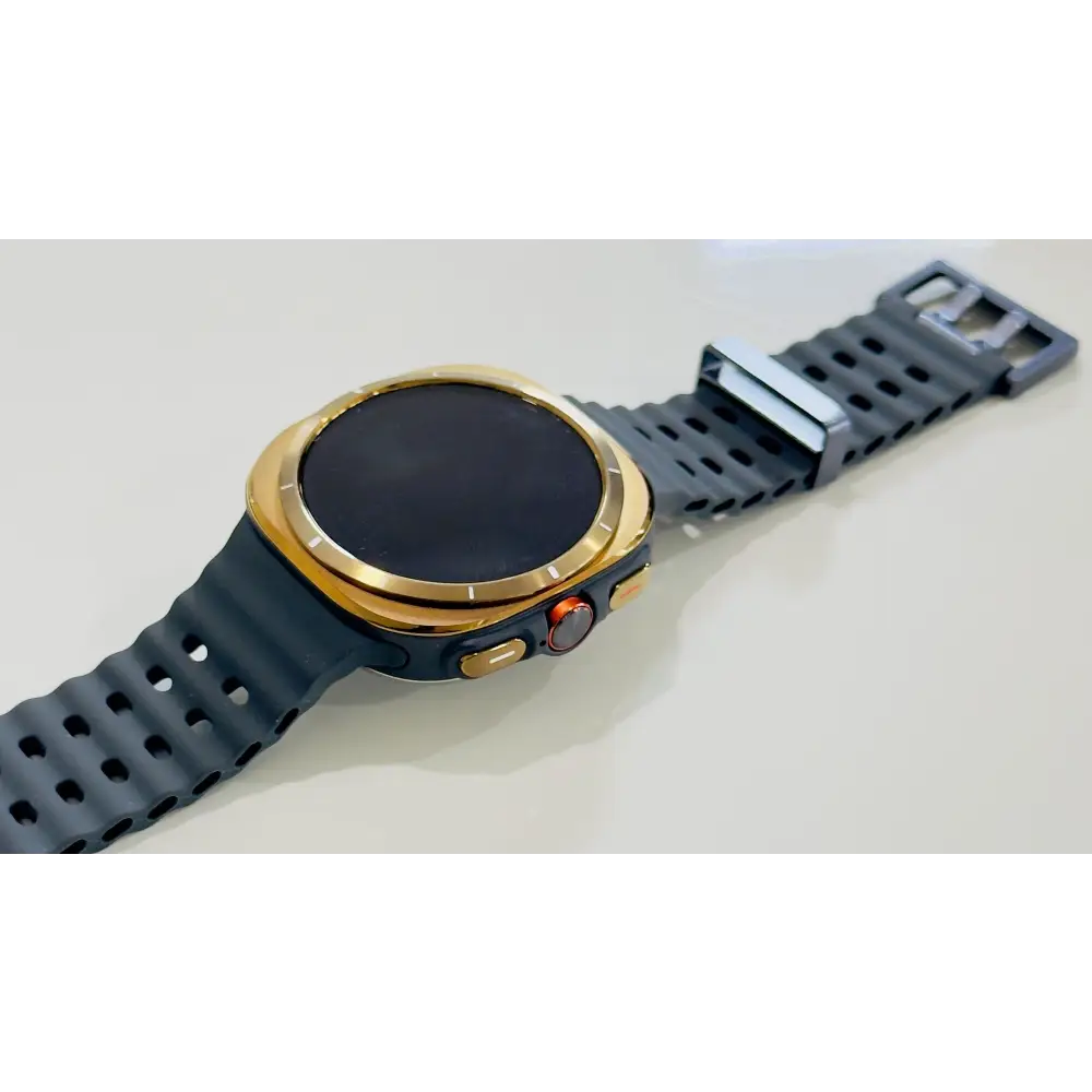 Custom Gold Samsung Galaxy Watch ULTRA Black Band