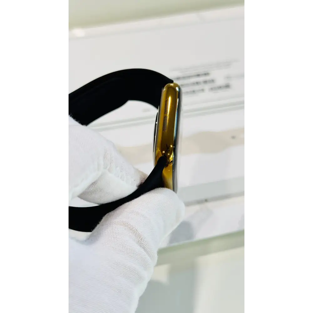 Custom Polished Anodized Bright Gold 46mm Apple Watch Series 10 Titanium – 2024 Release – LTE GPS