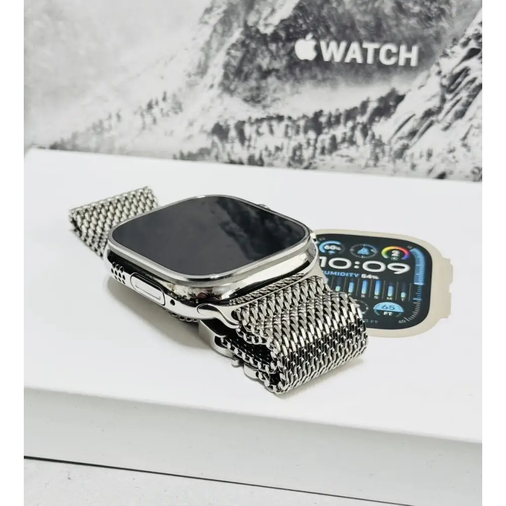 Custom Polished Apple Watch Ultra 3 Polished Milanese Loop