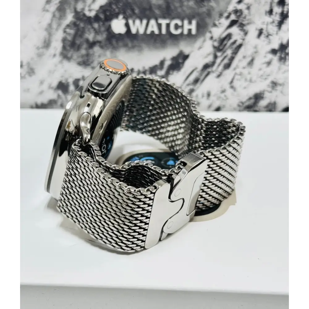 Custom Polished Apple Watch Ultra 3 Polished Milanese Loop