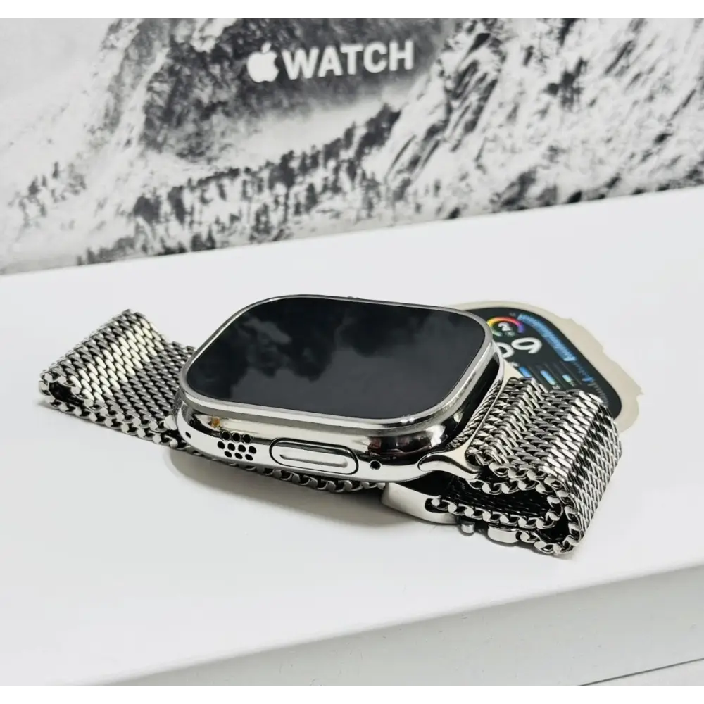 Custom Polished Apple Watch Ultra 3 Polished Milanese Loop