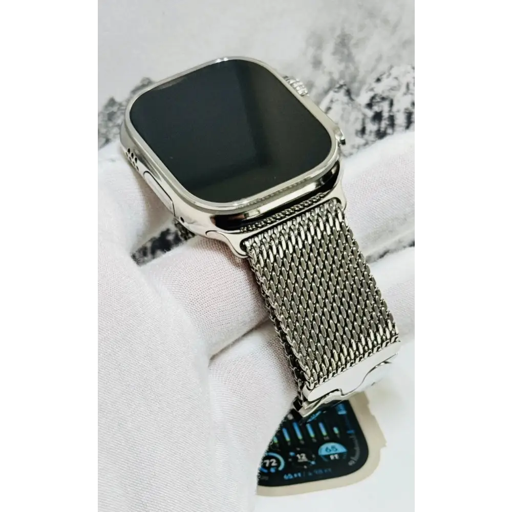 Custom Polished Apple Watch Ultra 3 Polished Milanese Loop