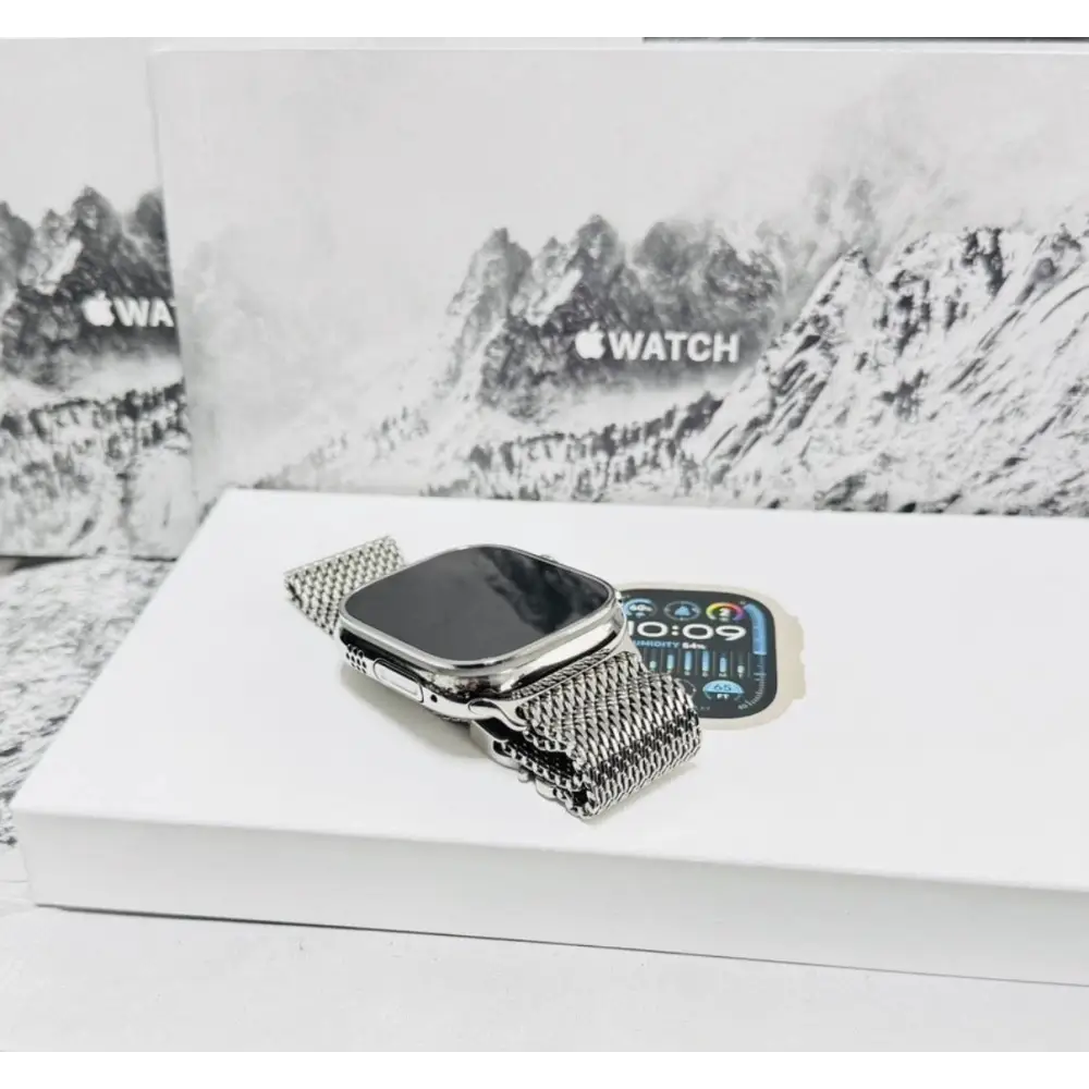 Custom Polished Apple Watch Ultra 3 Polished Milanese Loop