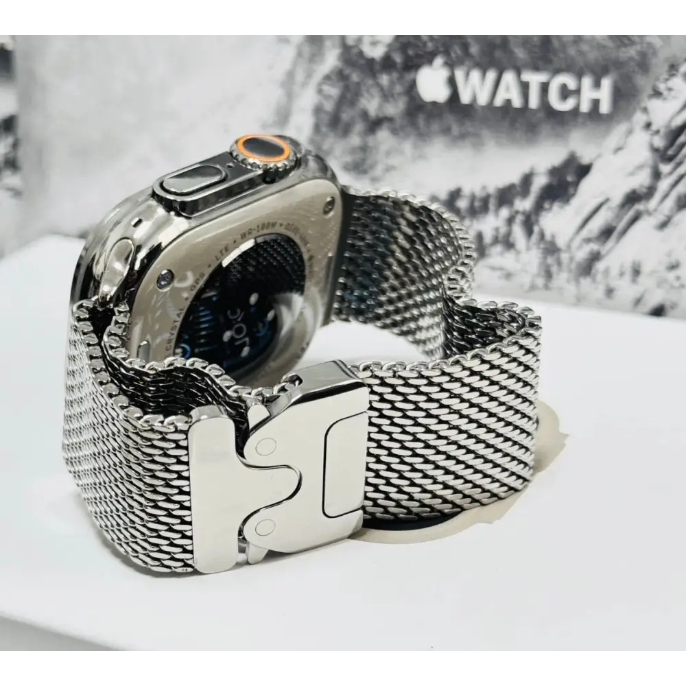 Custom Polished Apple Watch Ultra 3 Polished Milanese Loop