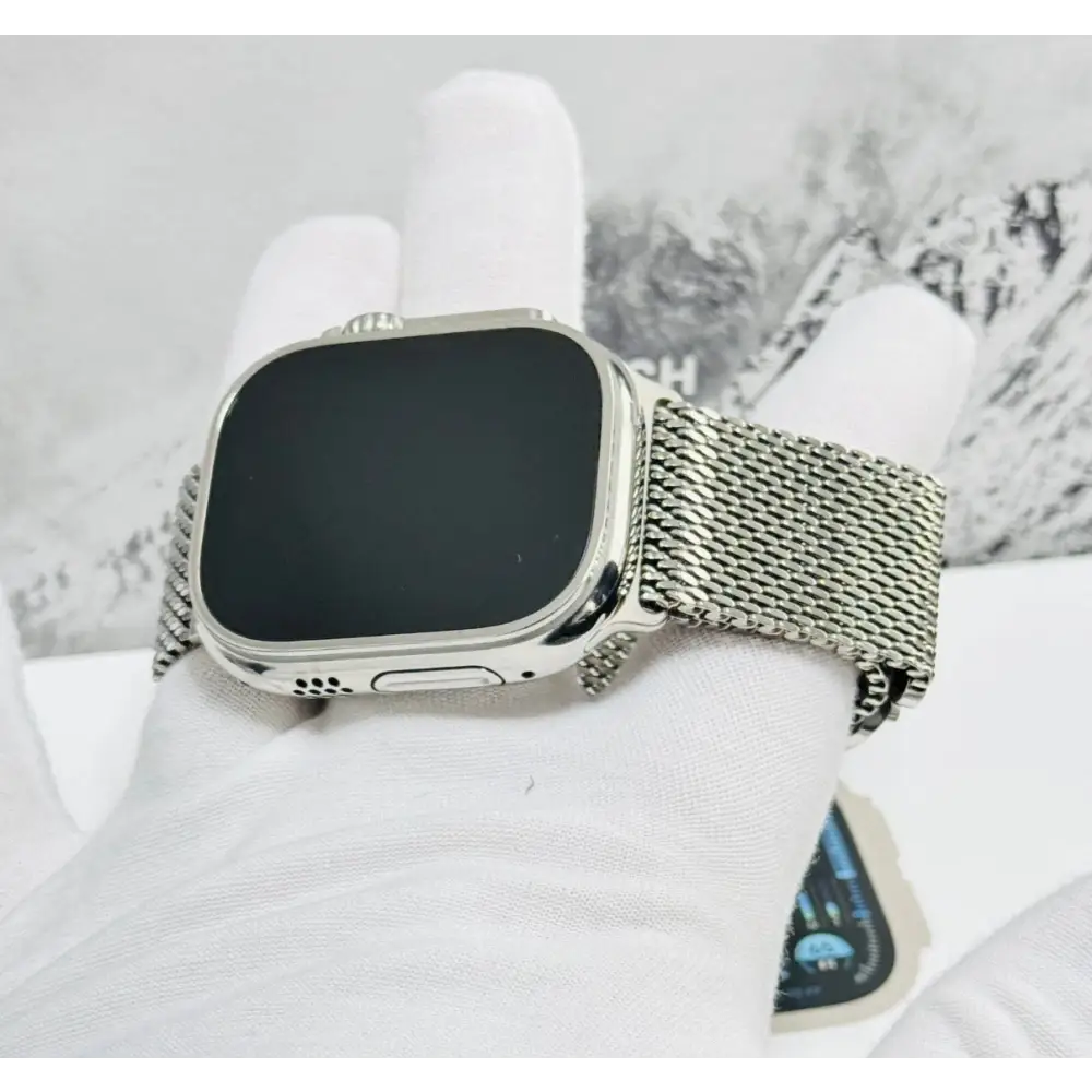 Custom Polished Apple Watch Ultra 3 Polished Milanese Loop