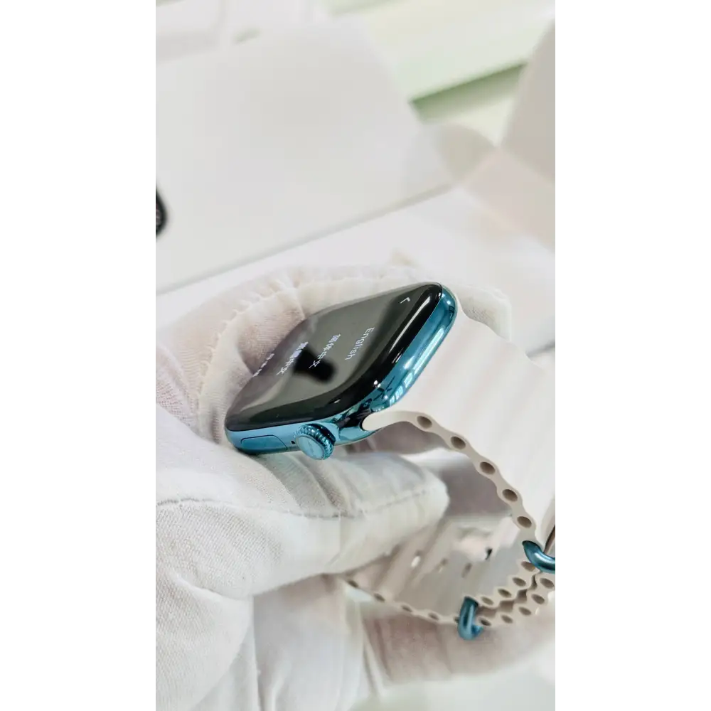 Custom Polished Sky Blue 46mm Apple Watch Series 10 Titanium – 2024 Release – LTE GPS