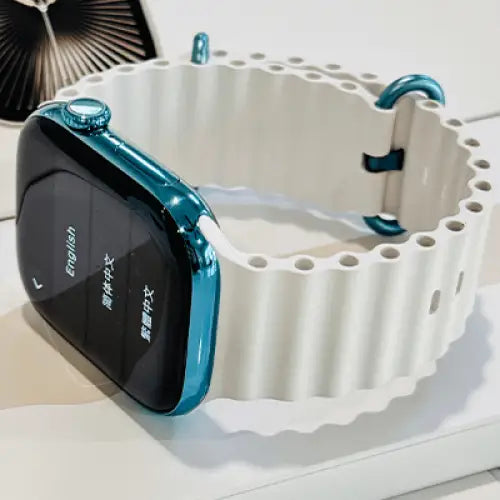 Custom Polished Sky Blue 46mm Apple Watch Series 10 Titanium – 2024 Release – LTE GPS