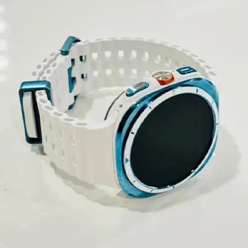 Custom Sky Blue Polished Anodized Samsung Galaxy Watch ULTRA 47mm
