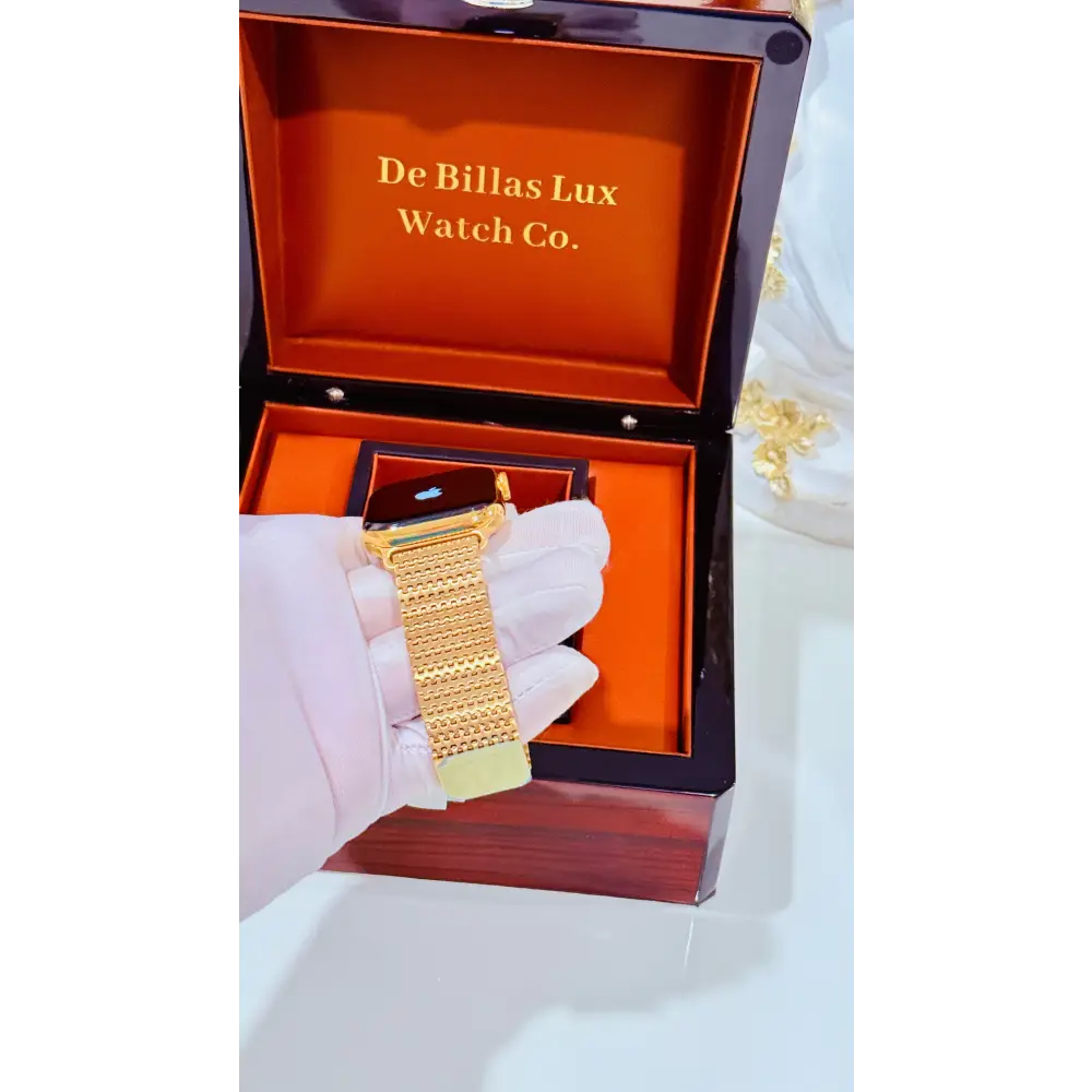Gold Mesh Loop Band for Apple Watch | De Billas Lux - Gold