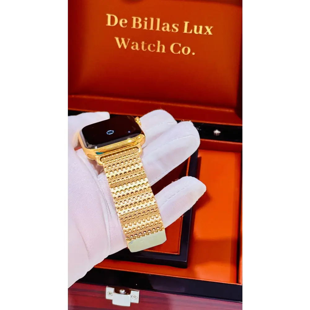 Gold Mesh Loop Band for Apple Watch | De Billas Lux - Gold