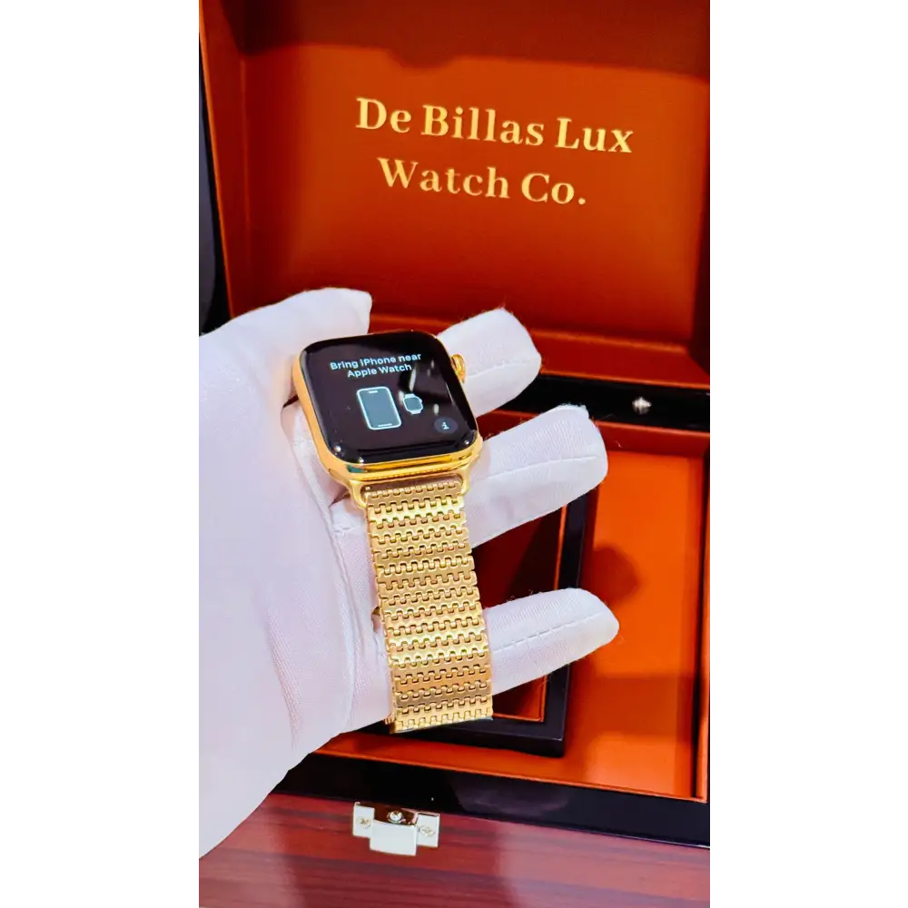 Gold Mesh Loop Band for Apple Watch | De Billas Lux - Gold