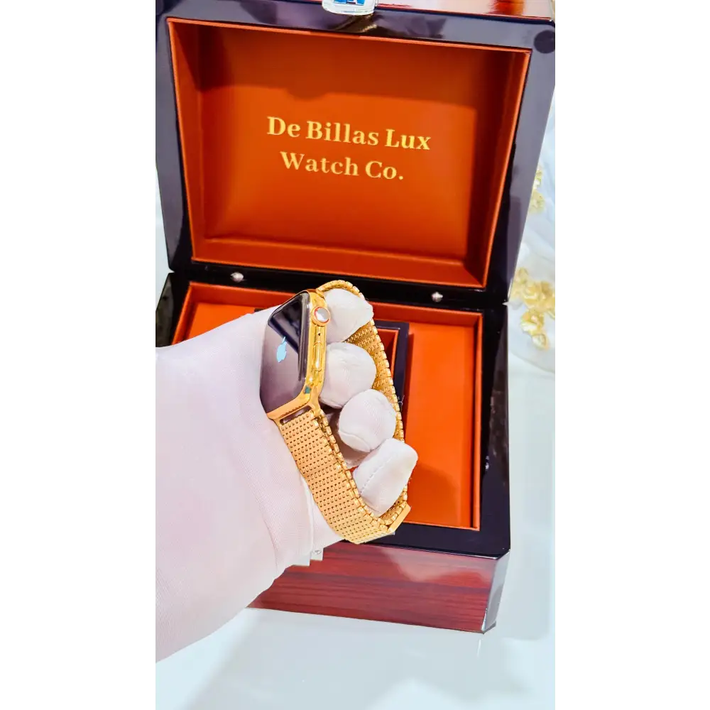 Gold Mesh Loop Band for Apple Watch | De Billas Lux - Gold
