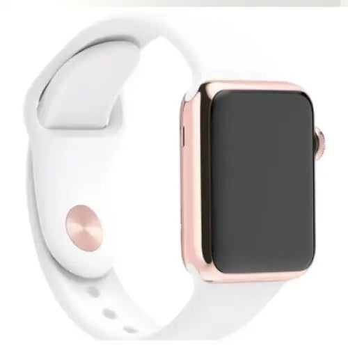 White Sport Band 24K Gold Plated Pin