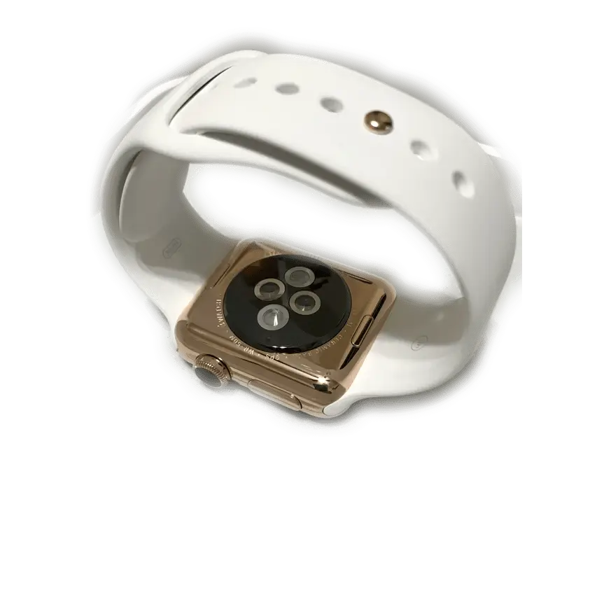 White Sport Band 24K Gold Plated Pin