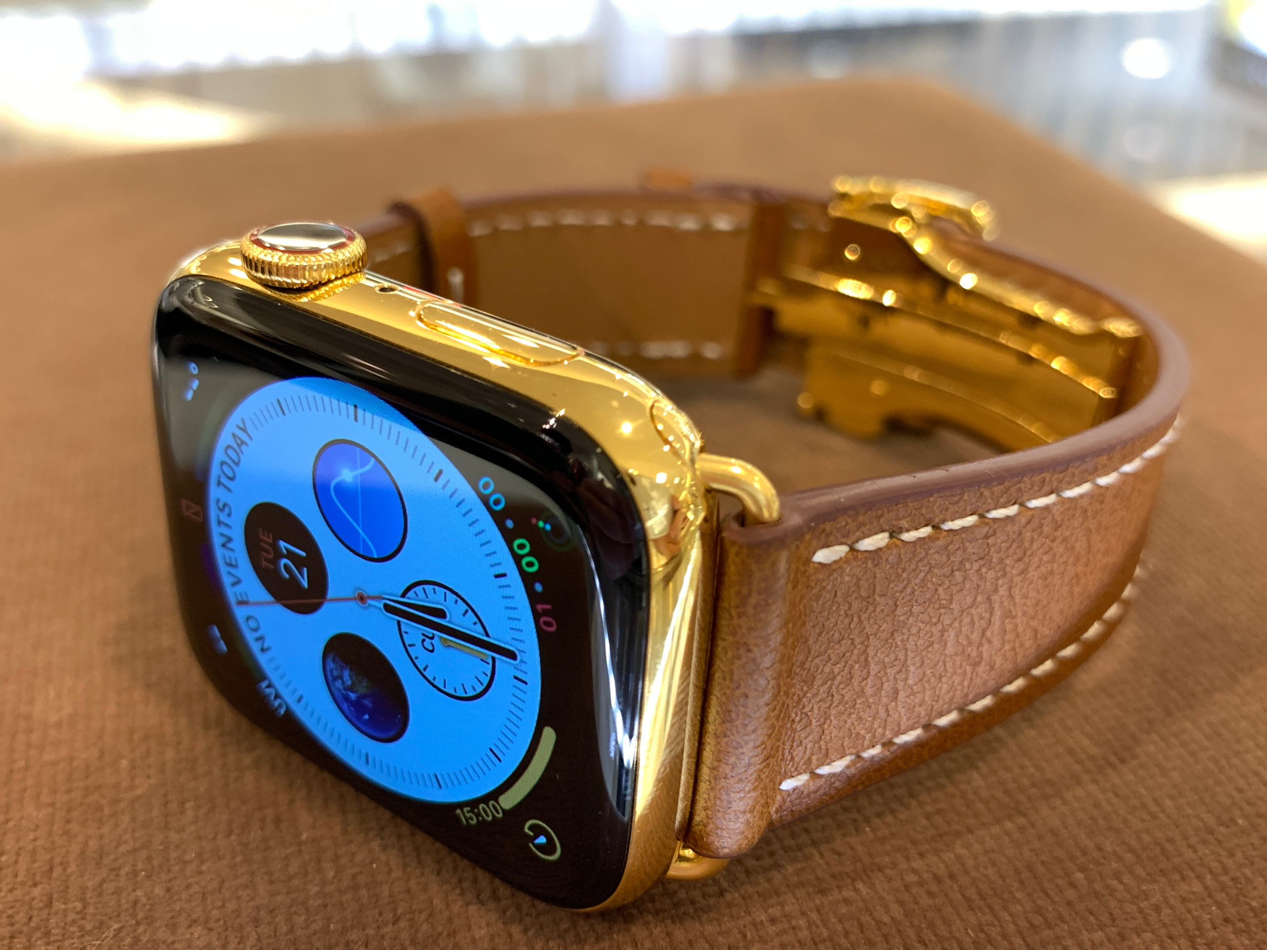 Apple Watch Series 7 Hermes Edition with a custom Louis Vuitton Deployment  Clasp Strap 